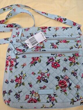 NWT Vera Bradley Iconic Triple Zip Hipster Water Bouquet & Coin Purse